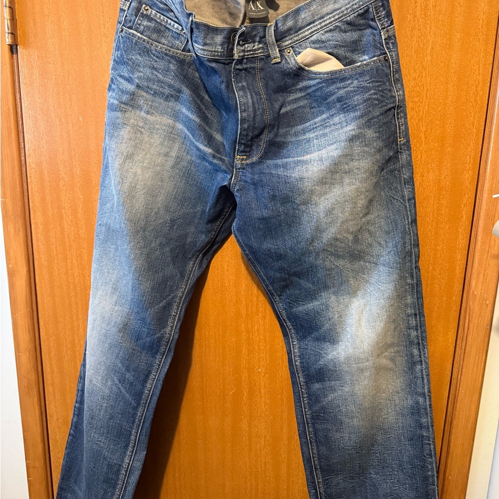 Armani Exchange Classic Blue Straight Jeans